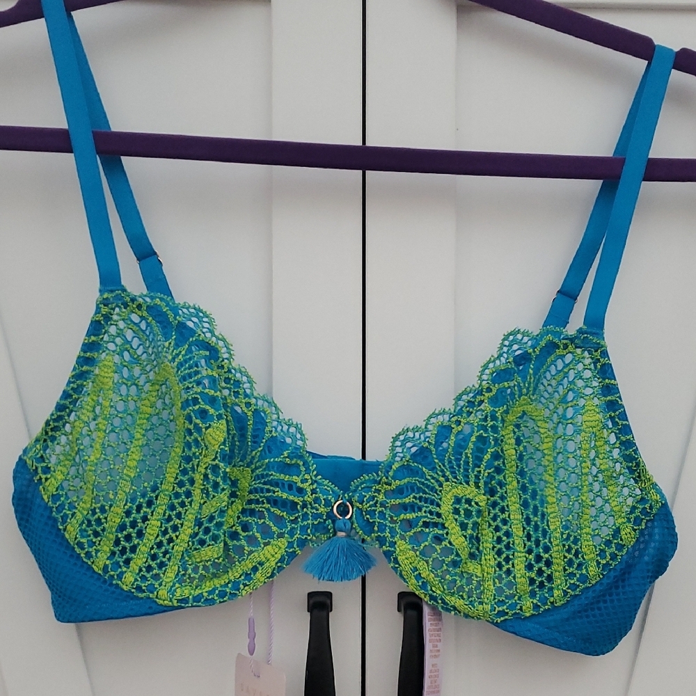 Savage X Fenty Stranded in Lace Plunge Bra. Size 34B NWT - Picture 2 of 10